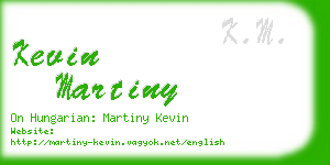 kevin martiny business card